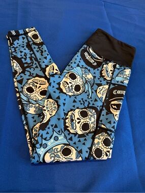 CVG Gangster Rap Legends Blue Full Length Leggings